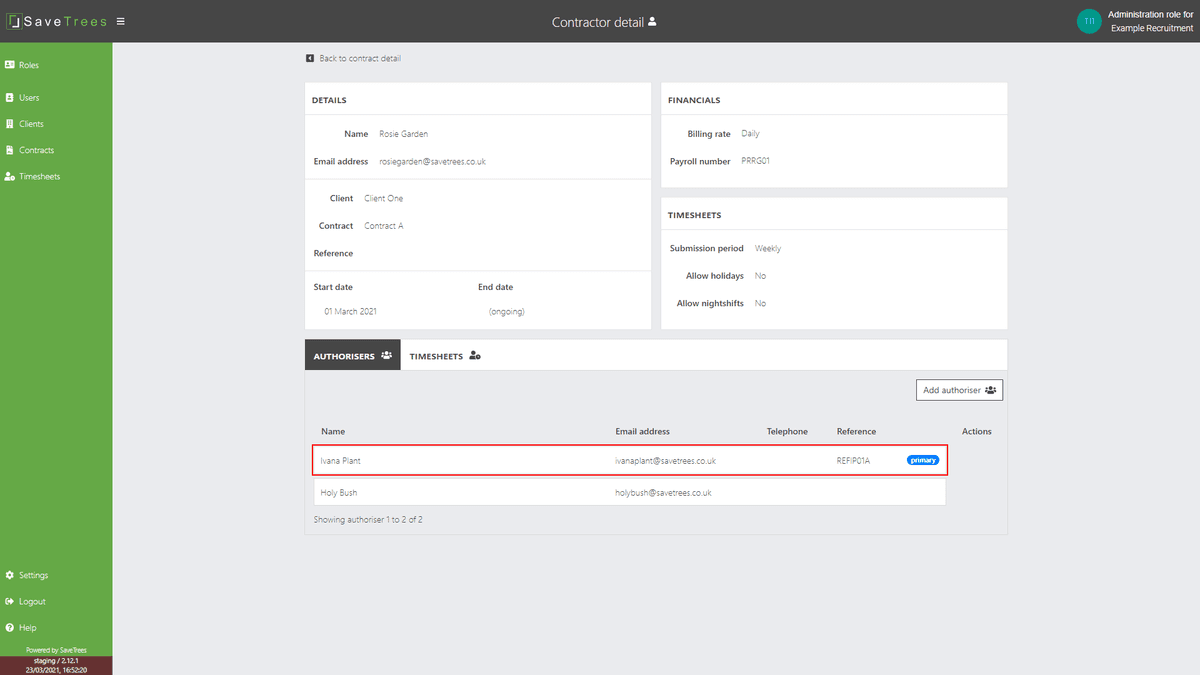 Resend pending timesheets view