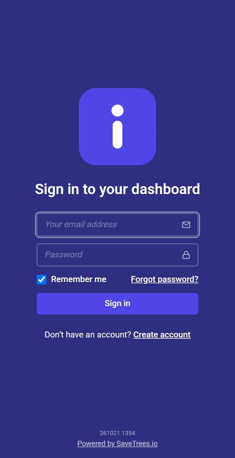Indigo Recruitment’s sign-in page on a phone