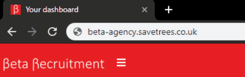 Agency unique URL in browser
