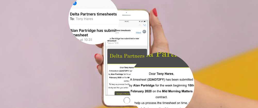 Branded email notification example