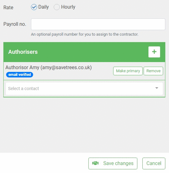 Adding multiple authorisers