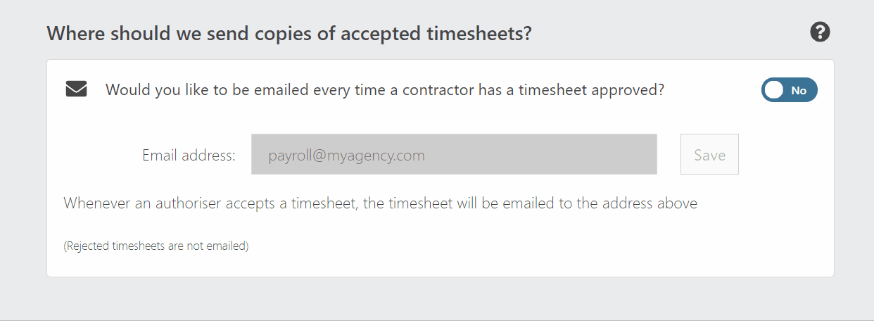 PDF to payroll department settings